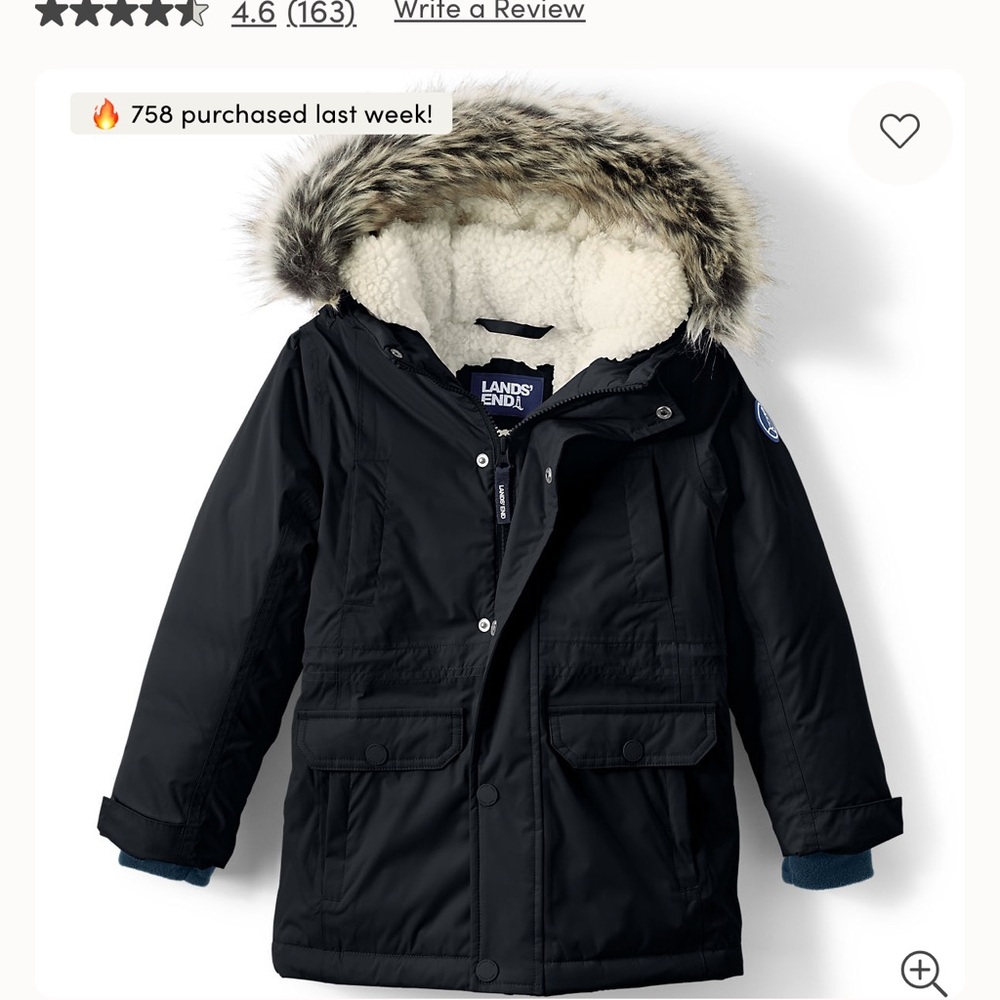Lands' End Cream Sherpa Jacket